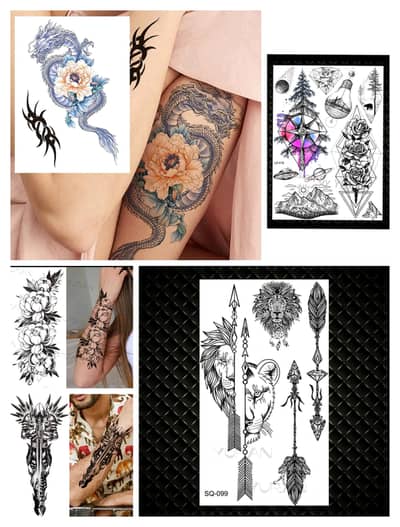 temporary tattoos, stickers