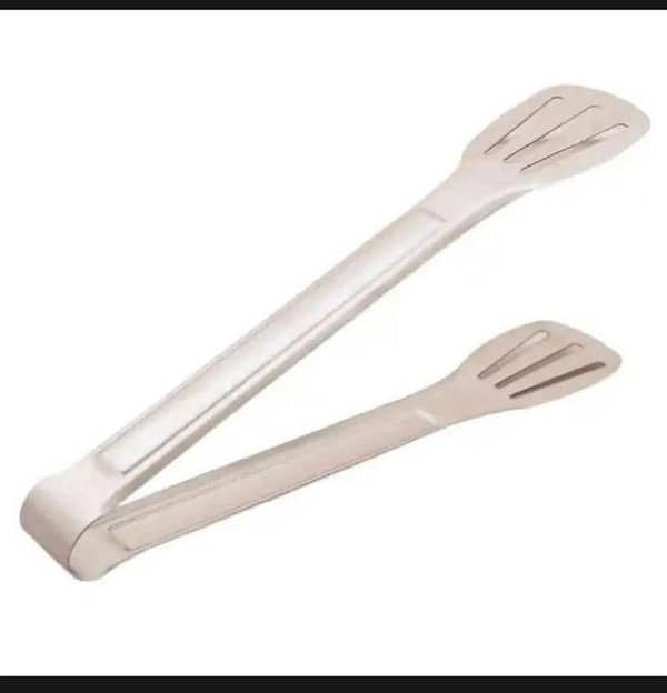 Stainless Steel Food Serving Tongs 25cm | Kitchen Tongs Chimta | BBQ & Salad Serving Tong