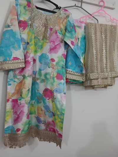 3pcs embroidered dress