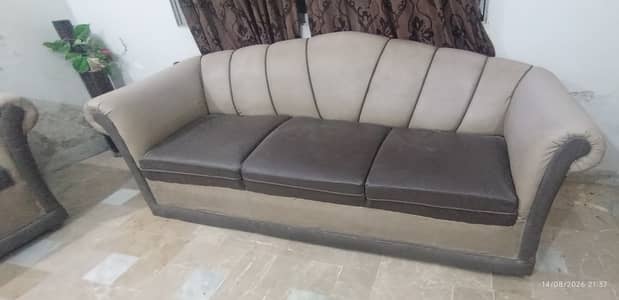 7 seater sofa with glass table