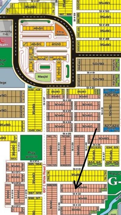 11 Marla ( 35* 80 ) Residential Pot For Sale In G-16/4 Islamabad