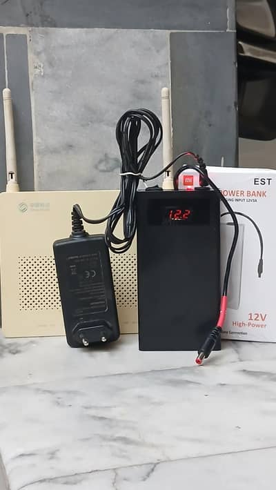 12v power bank with heavy adopter  indicates  8,9 backup