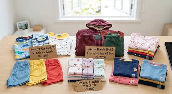 Kids Clearance Sale: Summer & Winter Clothes Bundles (S/M/L) -