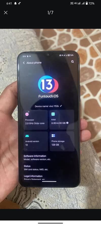 Vivo Y53s Pta Approved With Box | 8+4Gb Ram | Exchange Also Possible