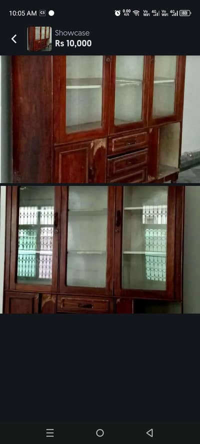 Antique Showcase Old Wood