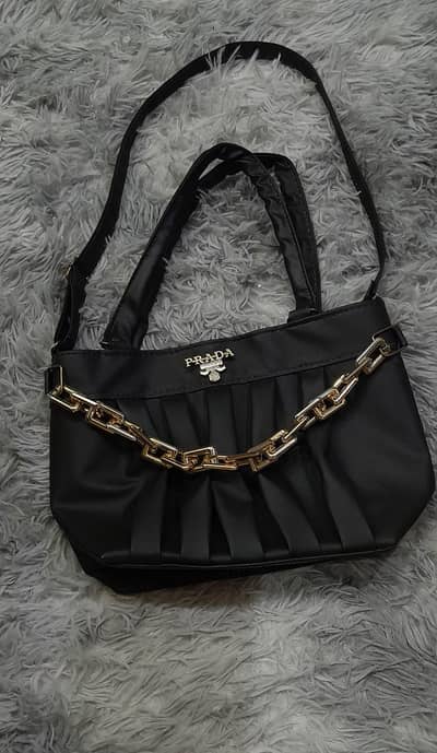 Black Prada Style Ladies Handbag