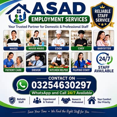 cook/chef/maids/driver/ babysitter/ patient care/valuable