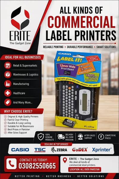 Casio box pack Label Printers Cartridges Available in wholesale price