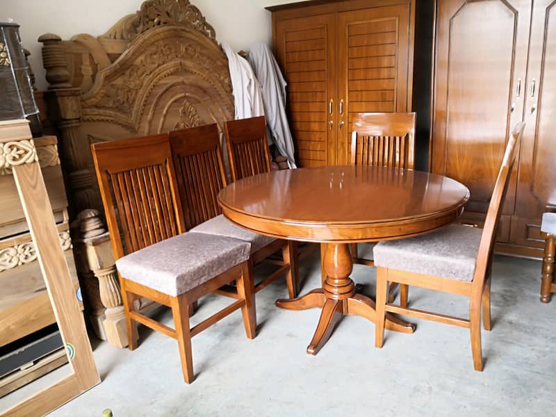 Dinning table in sheva wood 4