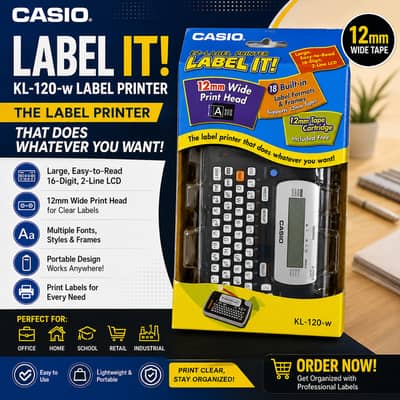 Casio box pack Label Printers Cartridges Available In Wholesale Price