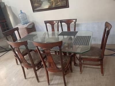 six chair dinning table