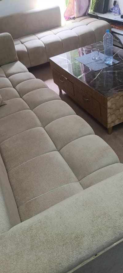 beautiful corner sofa set with tab Beautiful Corner Sofa Set with Tabl