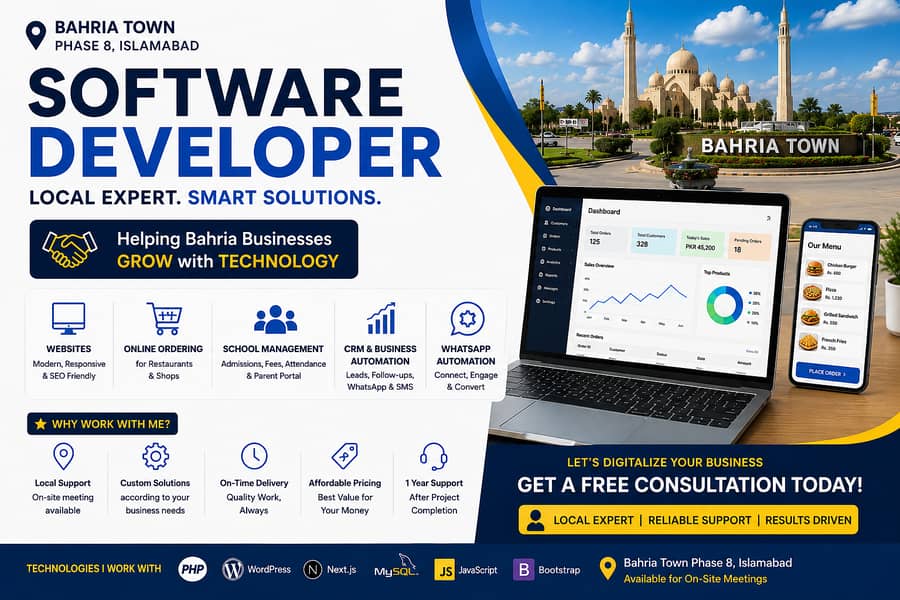Professional Website & Software Development Services – Bahria Phase 8 0