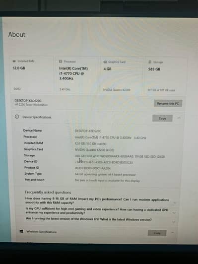 gaming PC for sale 12 gb ram 128gb sad 512gb hd