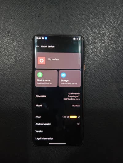 One Plus 7T Pro 5G  Ram(12) (256)