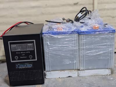 Sine Wave UPS with 2 AGS 80Ah Batteries – Excellent Working Condition