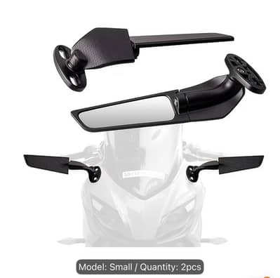 Universal 360° Racing Motorcycle Rear View Mirrors – Pair of 2