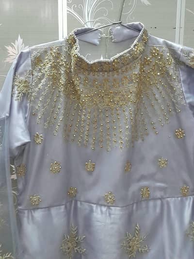 net ki Maxi and dopta with silk inner and silk pajama