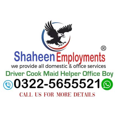 Maid hiring services,Cook Driver office boys services in Pakistan