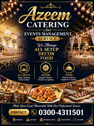 Event Services/ Wedding Planner/ Nikah/ Birthday/ Catering & Restaura