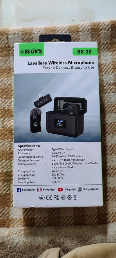 Blux BX-20 AI Powered Wireless Mic – Like New