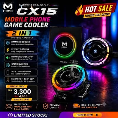 MEMO CX15 Magnetic Mobile Phone Cooler RGB Gaming Cooling Fan