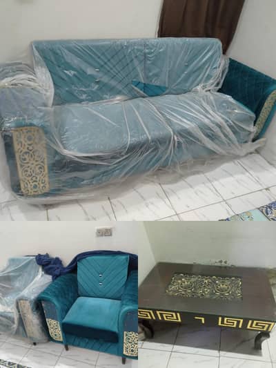 5 seater sofa set with table for sale.