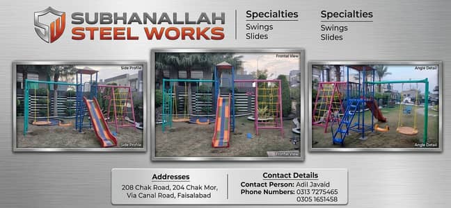 Playground Slides | Swings | Garden Jhola | Fiber slides |Discount off