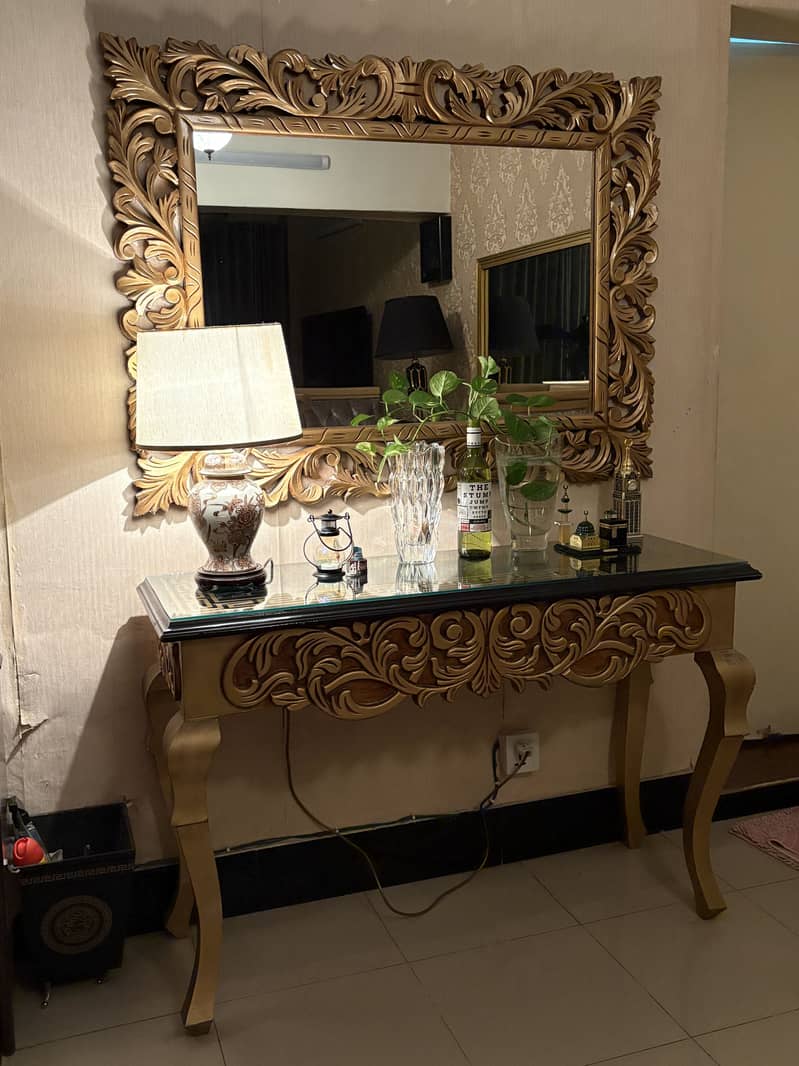 Console table with mirror 0