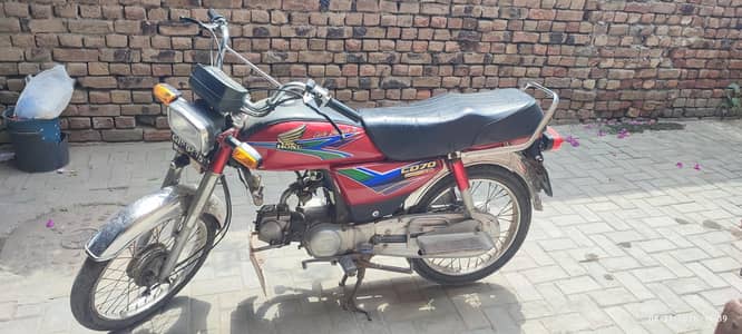 Honda CD 70 2013 Model Red Colour for sale in Good condition