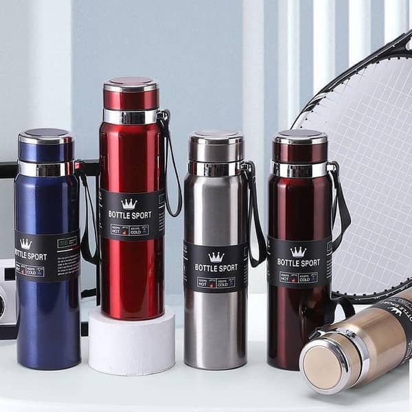 Insulated Water Bottle, 1 Litre Stainless Steel Water Bottle for 12 Hours Hot & Cold