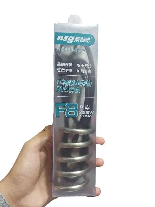 Water Heating and Boiling Electric Rod F8 Shock Proof Electric - Instant Heating Solution for Baths, Cleaning, and More – Safe, Durable,  2000W