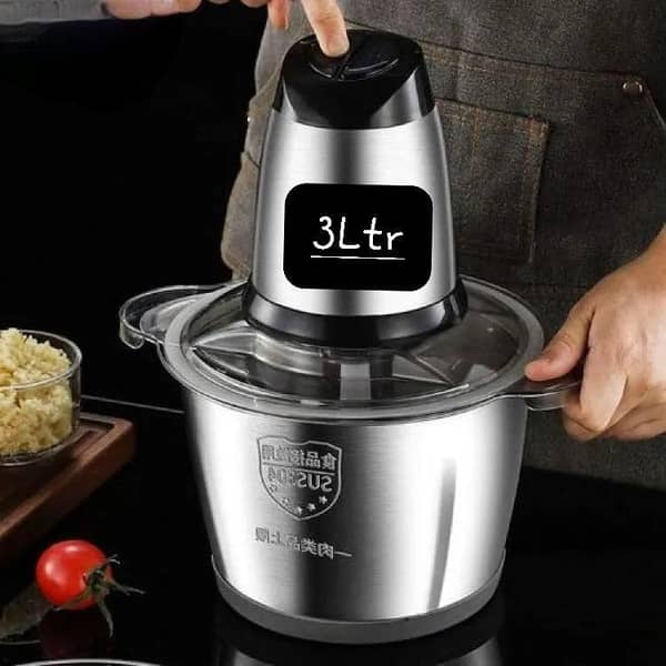 Electric Chopper and Meat Grinder: Multipurpose Stainless Steel Food Processor