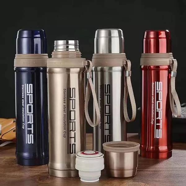 Sports Vacuum Flask Water Bottle 750ml Stainless Steel- Hot and Cold Thermos