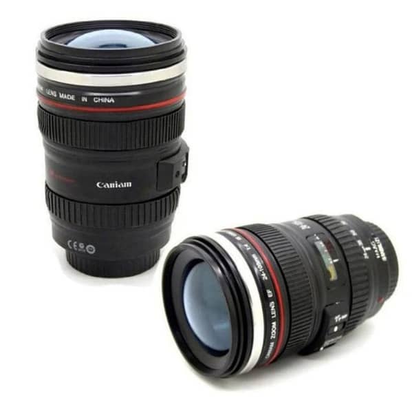 Coffee Tea Travel Camera Lens Coffee Mug Stainless Steel Thermos Cup