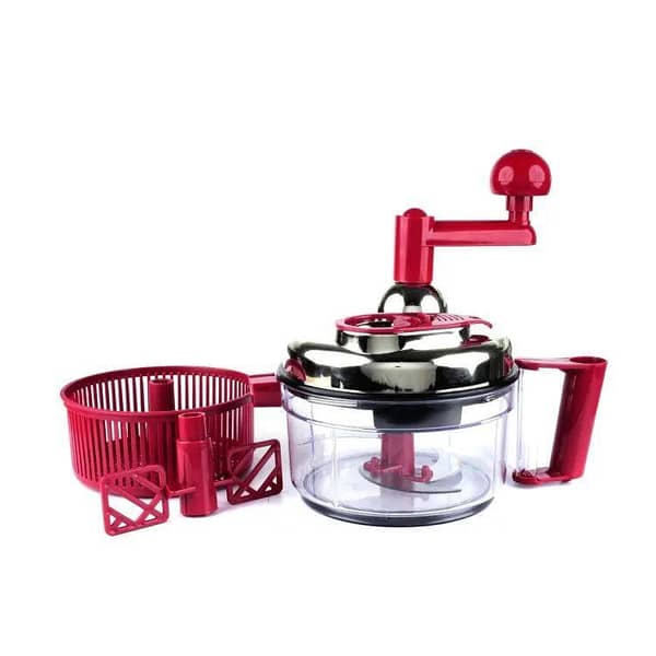 Premium Quick Chopper for Vegetables and Onions – Kachomer Salad Machine (Manual 4-in-1 Chopper)