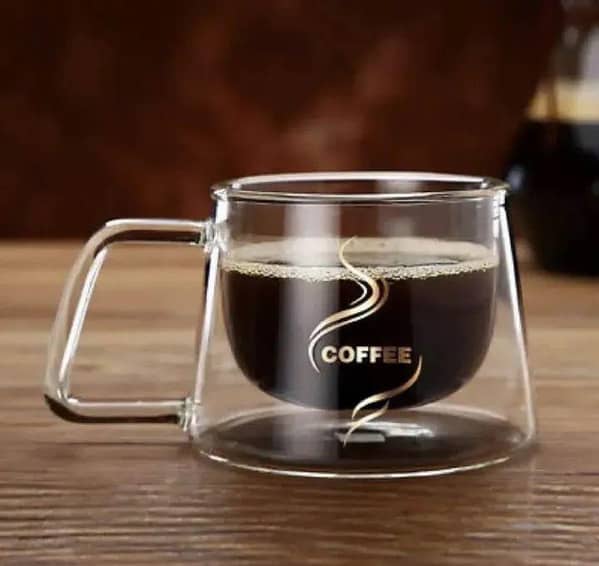 Transparent Heat-resistant Espresso Cup Double Wall Glass Coffee Mug with Handle Cappuccino Latte Breakfast Tea Water Cups