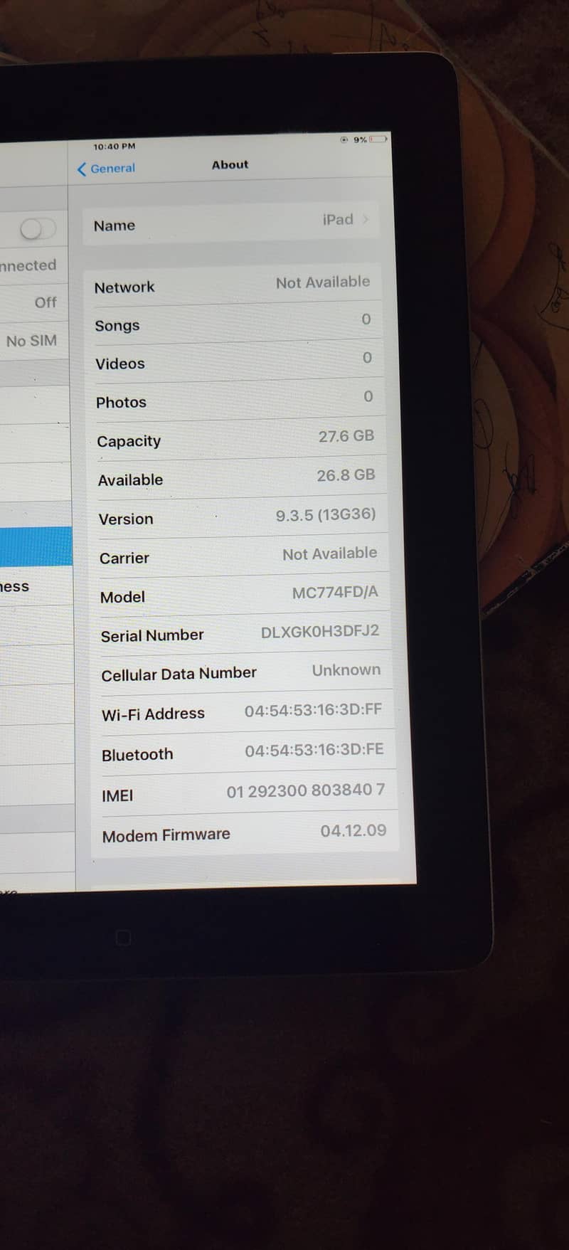 tablet apple 4