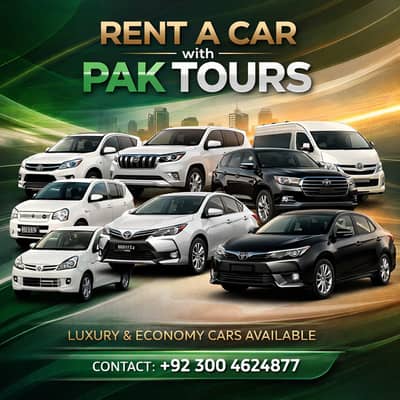 Self Rent a car weekly, monthly CITy, YARIS, ALTO, COROLLA for self