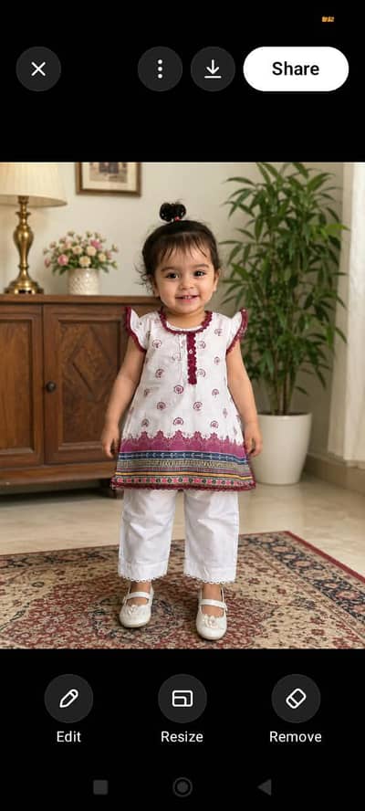 Beautiful girls princess cut frock| lace work & printed lawn