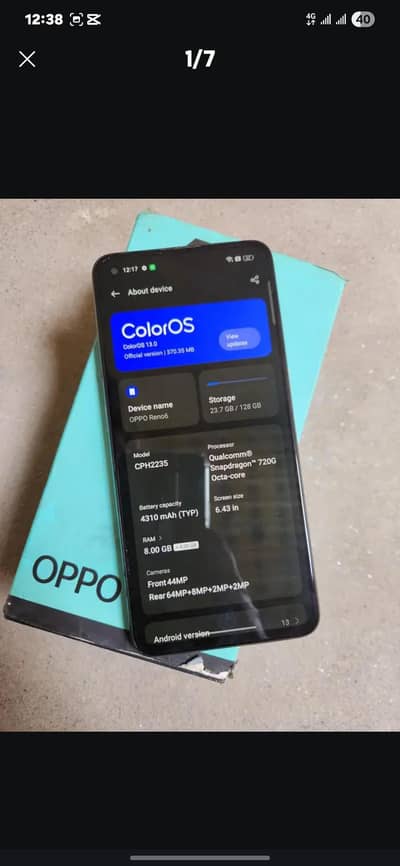 OPPO Reno 6 4G halki shaded b ha