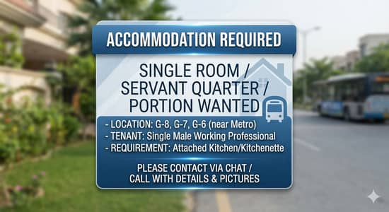 REQUIRED: Accommodation (Private Room / Servant Quarter / Portion)