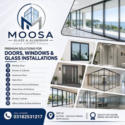 Aluminium Windows - Glass Partition - Glass Designing - Aluminium Door
