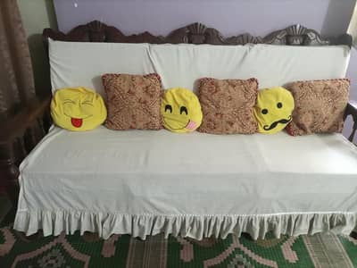 5 Seater Sofa Set with 2 Side Tables & Mirrors for Sale