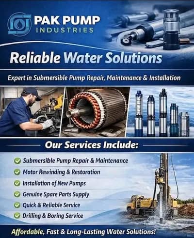 Submersible Pump Repair,Installation&Maintenance Services|earth boring