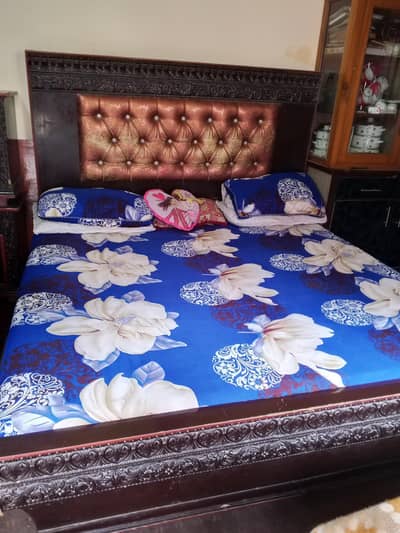 King size bed with two side table for urgent sale