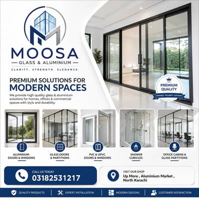 Upvc Door - Aluminium Window - Glass Door - Premium Glass Works