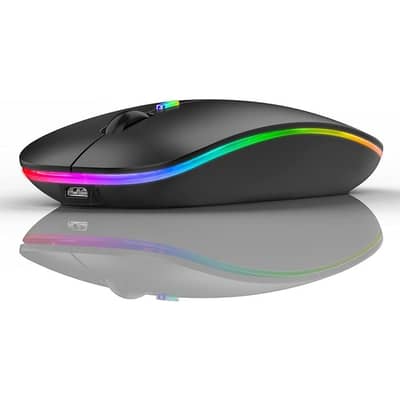 W10 Bluetooth and Wireless Dual Mode RGB Mouse – Slim Rechargeable Mo