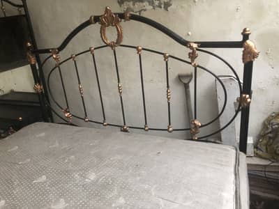 Complete heavy iron bed set with sofa and masters Monty foam mattress