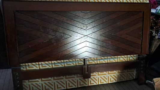 Bed with side table in king size for sale